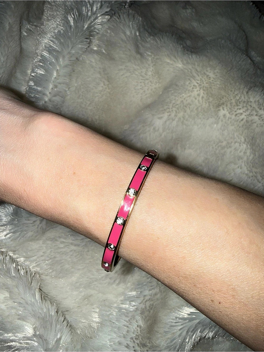 Kate Spade New York Hot Pink Crystal Bangle Bracelet
